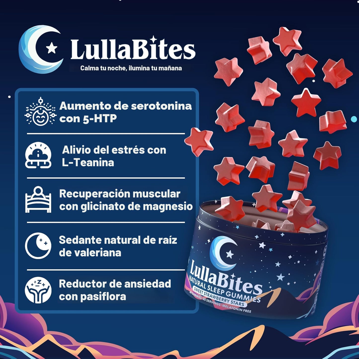 LullaBites · Duerme Profundo y Despierta con Energía · Sin Melatonina