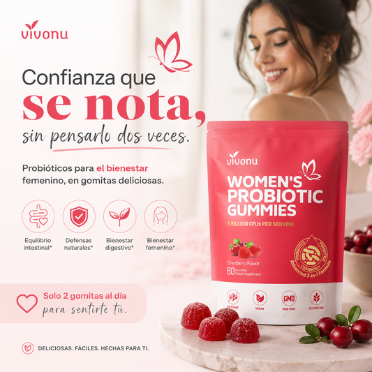 VivoNu Gomitas Probióticas Femeninas  Equilibrio Íntimo y Bienestar Diario