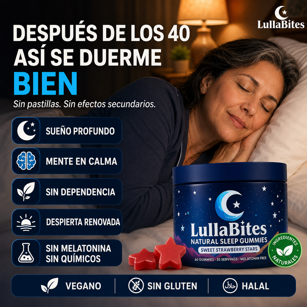 LullaBites · Duerme Profundo y Despierta con Energía · Sin Melatonina