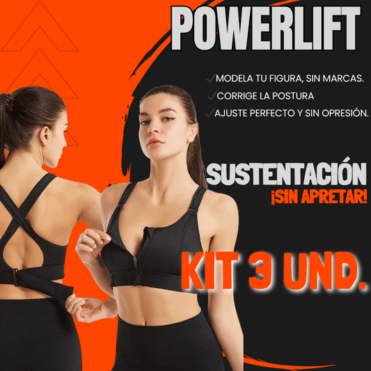 Kit 3 Unidades de Powerlift - Top deportivo con relleno de alta sujeción