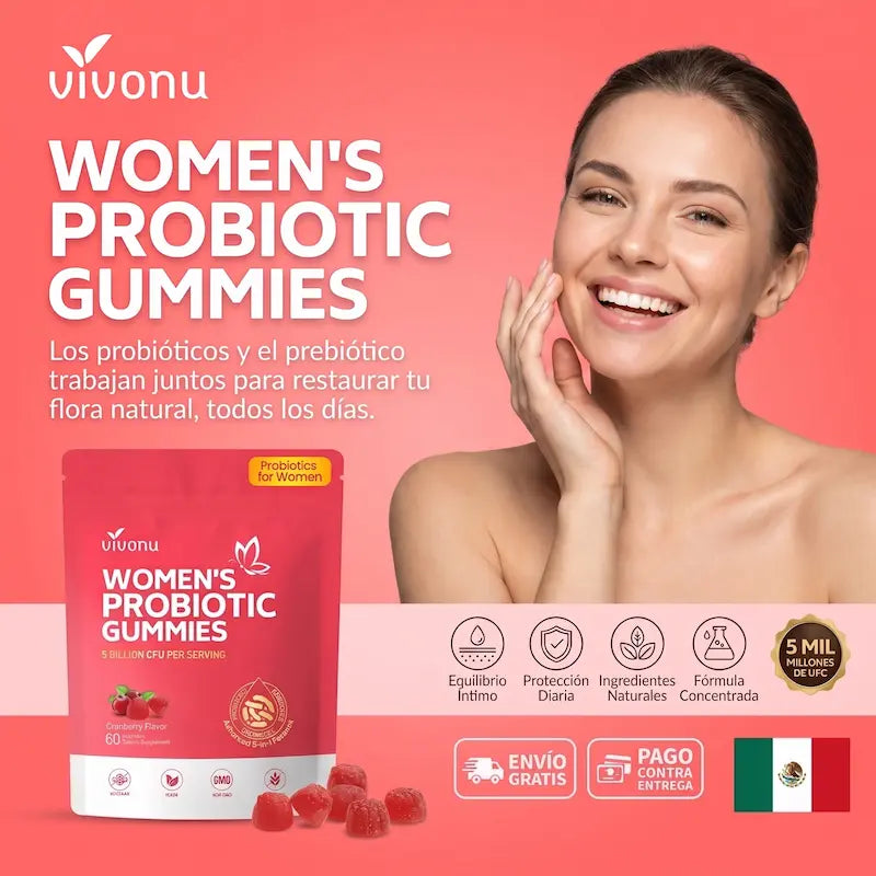 VivoNu Gomitas Probióticas Femeninas  Equilibrio Íntimo y Bienestar Diario